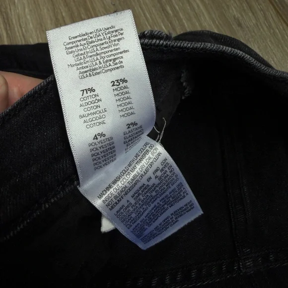 MOTHER Women’s The Hustler Ankle Fray Black Encounters at Midnight Sz 27 EUC - Picture 10 of 15